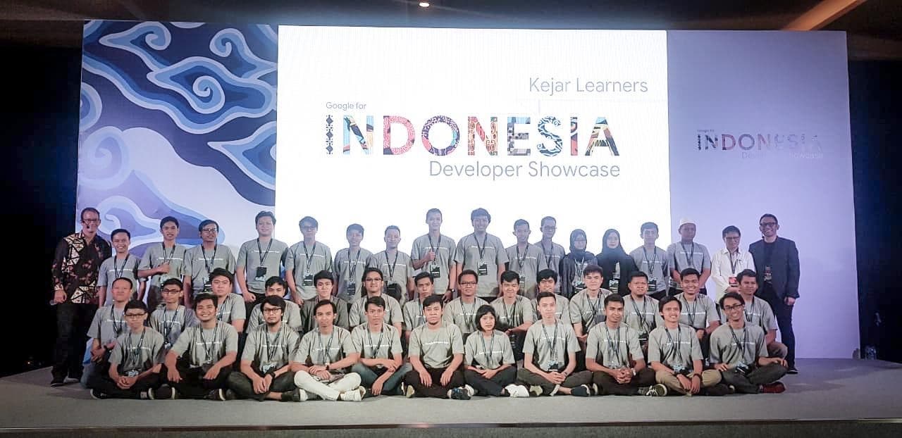 Best Kejar Learners and facilitators at the Google for Indonesia Developer Showcase